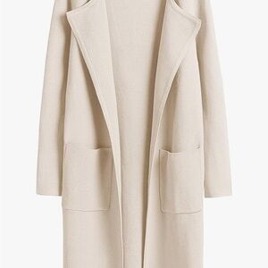 Elegant Cream Long Coat